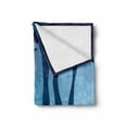 thumbnail image 2 of Diver Soft Flannel Fleece Throw Blanket, Shadowy Underwater Cave with Coral Reef Fish Types, Cozy Plush for Indoor and Outdoor Use, 60" x 80", Night Blue Sea Blue, by Ambesonne, 2 of 6