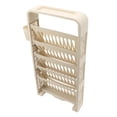 thumbnail image 1 of M Buder Librero Estantería Carrito Organizador Multiusos 6 Niveles con Ruedas para Libros y Útiles Escolares, Color Crema (72x37x10 cm / 28.3x14.6x3.9 in), 1 of 9