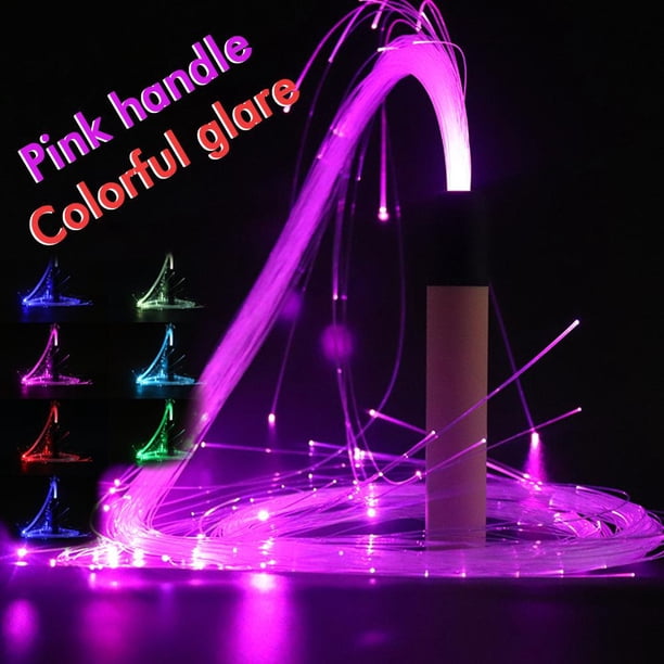 Colorful LED Light Flash Whip Fiber Whip Party Props Space Rotating 360 Degree Whip