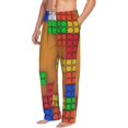 thumbnail image 6 of Gukieu Colorful Building Blocks A Print Men's Home Trousers, Elastic Drawstring Home Pajamas Clothing Suitable for Adult Men-XX-Large, 6 of 6