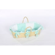 Baby Doll Literie Gingham Moses Basket, Menthe