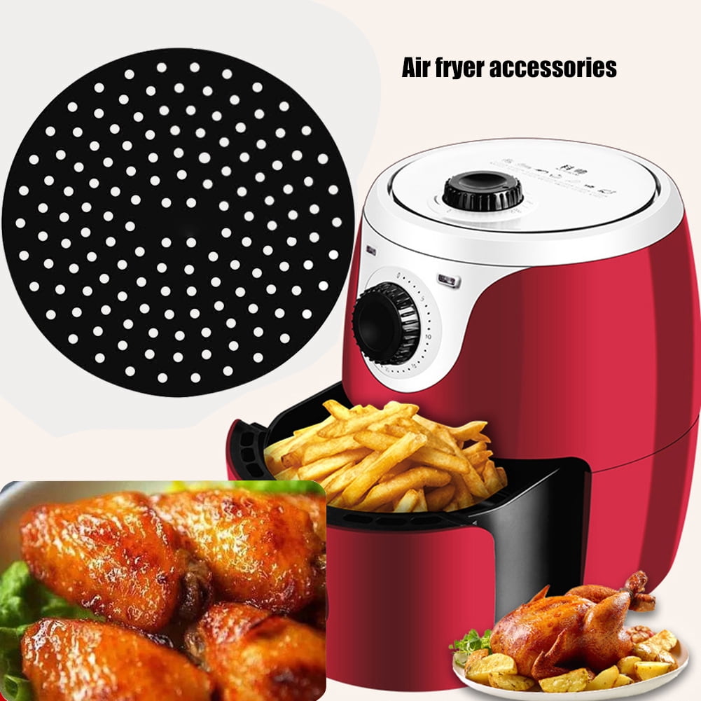 yilovego Air Fryer Liner Pad Silicone Baking Anti Slip Steamers Mats (Black 9in) Walmart Canada