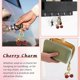 thumbnail image 5 of Cherry Key Chain Bag Charm Pendant for Women, Red Handbag Accessory for Purses, Wallets, and Backpacks, 5 of 5