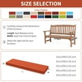 thumbnail image 3 of Kimunuk All-Weather 60" x 18" x 3.5" Outdoor Bench Cushion, Water-Repellent Swing Cushions with Handle, Orange, 3 of 7