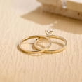 thumbnail image 6 of vylahjewellery 10K Vermeil Yellow Gold Engagement Ring Romantic Heart Cut Moissanite Solitaire Proposal Ring Valentine Day Gift Ring for Her Classic Wedding Bridal Set Rings, 6 of 9