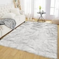 thumbnail image 7 of Latepis Area Rug 5x7 Shag Rug White with Grey Tips Washable Fur Rug Faux Sheepskin Rug Fluffy Rug for Living Room Bedroom Rug Plush Rug Home Decor Rectangle, 7 of 7