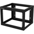 thumbnail image 4 of StarTech.com 6U 19 Pouces Wall Mount Network Rack 19 Pouces Deep 2 Post Open Frame for Server Room Data/AV/IT/Communication/Computer Equipment/Patch Panel with Cage Nuts/viss Hook/Loop, Cisco 2960 - 19 Pouces Wallmount Rack (RK619WALLO) - Cadre Ouvert en Rack - 2 Poteaux - Montable au Mur - Noir - 6U - 19 Pouces, 4 of 12