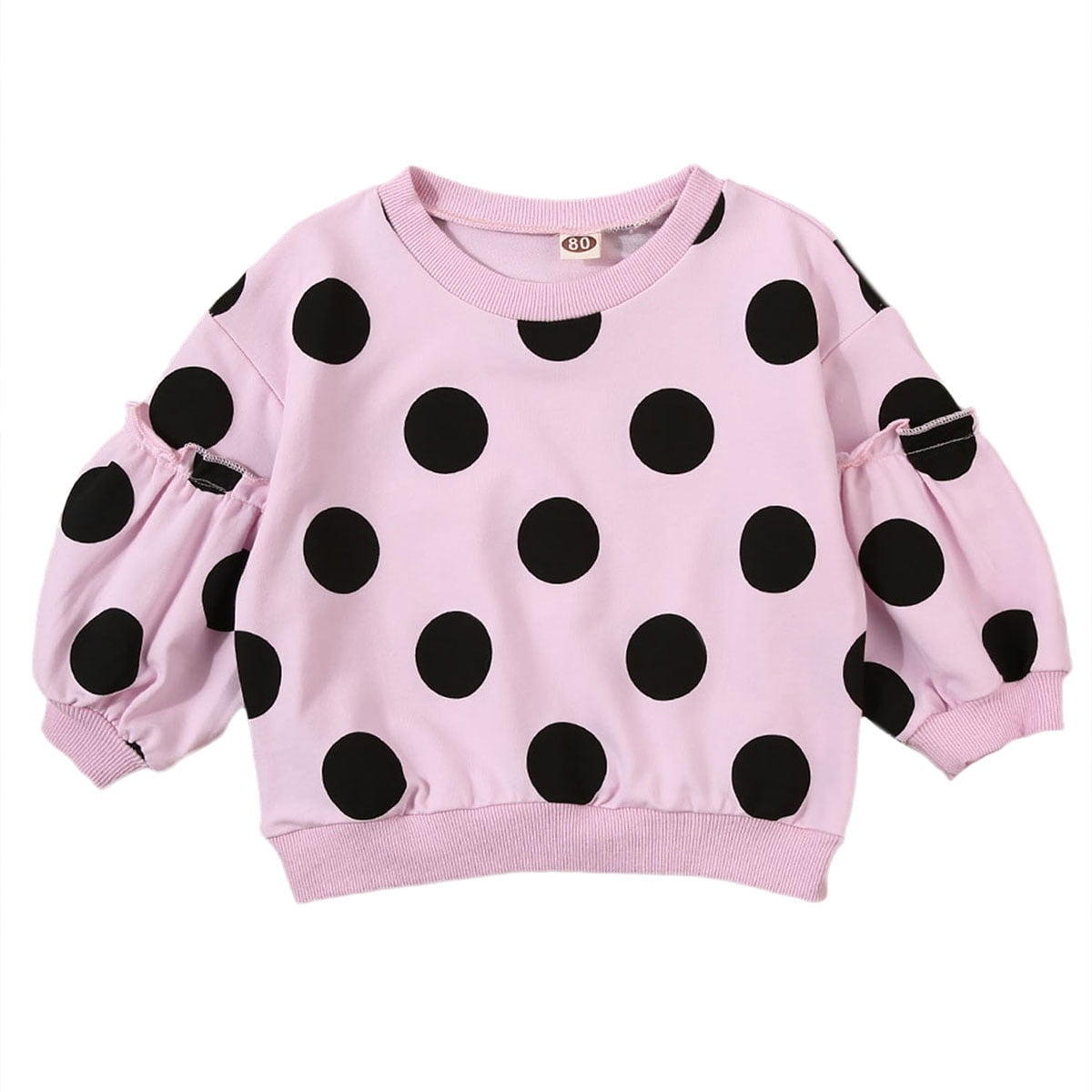 Little Girls Cotton Undershirt Extra Soft Long Sleeve Classical Round