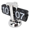 thumbnail image 5 of Flip Clock Large Number Battery Powered 304 Stainless Steel Tabletop Retro Flip Clock for Home Office 24 Hours Black Page, 5 of 5