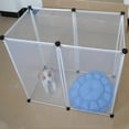 thumbnail image 1 of OULII 8Pieces Puppy Crate Plastic Cage for Dogs Cats Rabbits White, 1 of 8