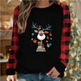 thumbnail image 2 of KIHOUT Womens Tops Long Sleeve Juniors Round Neck Print Long-sleeved Sweatshirt Casual Blouse Pullover Tops, 2 of 4