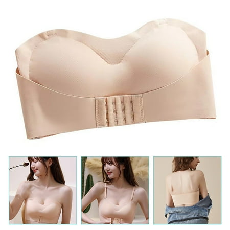 LIFKOME Women Strapless Bra with Clear Back Girls Underwear Shapewear for Lingerie