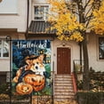 thumbnail image 4 of 1pc, Halloween Corgi Puppy Dog Witch Hat Pumpkin Ghosts Bats Castle Polyester Double Sided Garden Flag, Fall Winter Flags, Holiday Seasonal Home Wall Yard Lawn Patio Farmhouse Outdoor Decor Event Par, 4 of 6