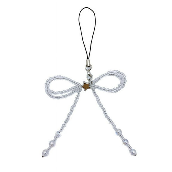 XISAOK Bowknot Phone Charm Glaze Beads Star Phone Chain Bag Ornament Gift for Women
