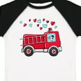 thumbnail image 4 of Inktastic Valentine Fire Truck with Cute Dalmatian and Hearts Boys or Girls Toddler T-Shirt, 4 of 5