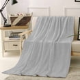 thumbnail image 3 of Fleece Blanket Vintage Grey Leather Texture Blankets, Soft Cozy Warm Flannel Throw Blanket, Classical Solid Color Pattern Blanket for Bed Couch Sofa,40x60In, 3 of 9