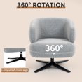 thumbnail image 3 of Cuddle Style Leisure Swivel Sofa Chair 360 Degree Rotating, Compact Single Seat for Balcony Study Living Room, Antique Grey, 3 of 7