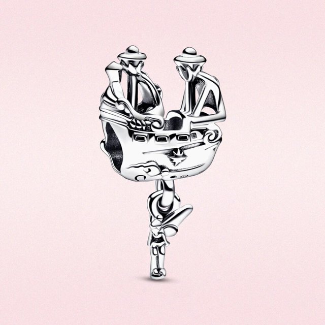 Disney-abalorio de plata de ley 925 para mujer, dije con forma de corazón, Bella, compatible con pulsera pandora original, joyería, regalo de amor