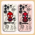 thumbnail image 2 of Case For iPhone 14 13 12 11 Pro XS Max Mini X XR 7 8 6 6S Plus Colour Simple Liquid Silicone Case Marvel's Spider-Man Deadpool, 2 of 5