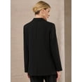 thumbnail image 5 of DARING DIVA Women's Open Front Long Sleeve Work Suit Jacket Blazer with Pockets M Black, 5 of 6