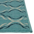 thumbnail image 4 of Unique Loom Outdoor Trellis Collection Area Rug - Parmaklik (2' x 6' 1" Runner Teal/Navy Blue), 4 of 10