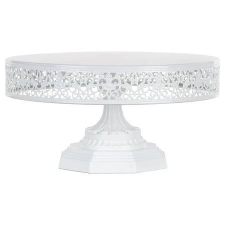 white metal wedding cake