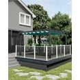 thumbnail image 5 of Lumiparty 10x13 FT Outdoor Pergola with Retractable Canopy, Modern Patio Aluminum Frame Shelter for Backyard, Deck, Garden, Blue, 5 of 7