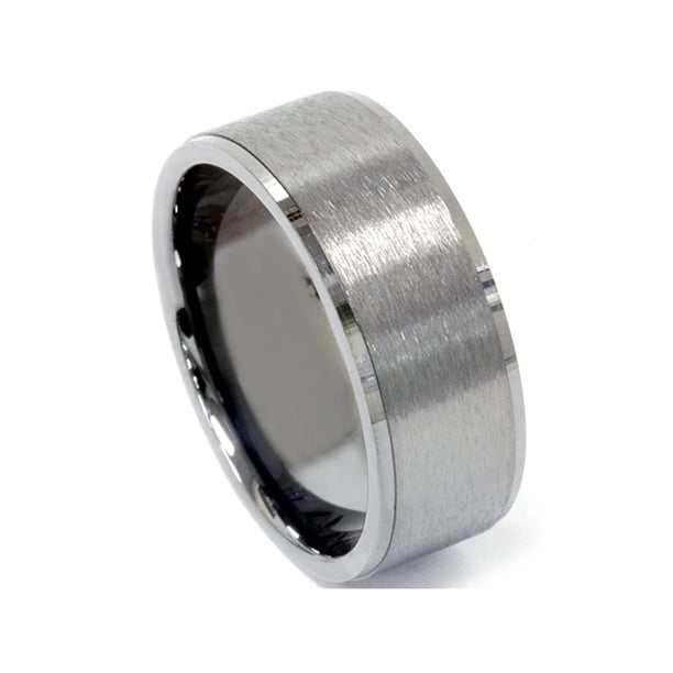 Pompeii3 Mens 14k Black Gold Brushed 8mm Comfort Fit Wedding Band Walmart Com Walmart Com
