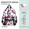 thumbnail image 5 of Pink and Purple Leopard Print Cute School Backpack Bag for School with Padded Back and Adjustable Shoulder Straps 15.25"x11.5"x5.25", 5 of 5