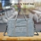thumbnail image 4 of Bolsa de viaje plegable para mujeres y niñas | Bolsa deportiva ligera de mano | Capacidad de 25 l | Nailon resistente al agua | Bolsa de gimnasio para fin de semana | Negro, azul marino, gris y vino, 4 of 5