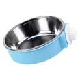 thumbnail image 2 of 2 Pieces Crate Dog Bowl, Removable Stainless Steel Pet Kennel Hanging Food Water Feeder Bowl Cage Coop Cup for Puppy Medium Dog Cat Rabbit Ferret Bird 2.17*5.12Inch(Blue,L), 2 of 9