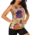 thumbnail image 2 of Silaia Bluey Print Women's Workout Tank Top,Sport Tanks,Yoga Shirts,Athletic Running Tank Tops,Sleeveless Gym Clothes-Large, 2 of 7