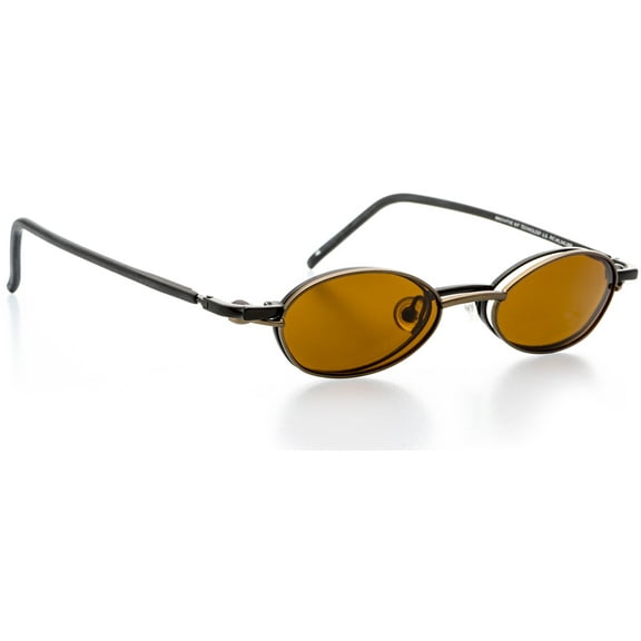 Clip-On ONLY - Oval Shape, for Metal Full Rim Frame - Prescription Eyeglasses RX, Cafe