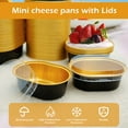 thumbnail image 2 of 100Pcs Aluminum Foil Baking Cups with Lids 2.3 oz Oval Dessert Baking Cups Holders Cupcake Bake Utility Ramekin Pudding Cups（Cow Pattern ）, 2 of 9