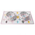 thumbnail image 1 of Dog Bowl with Colorful Pattern, Non-Slip Pet Bowl for Cats & Dogs, BPA-Free Melamine, Shatter-Resistant Design, Dishwasher Safe, 1 of 5