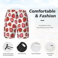 thumbnail image 5 of Xecao Hand Drawn Strawberry for Men's Swimming Trunks Swim Trunks Quick Dry Swim Shorts with Mesh Lining Funny Swimwear Bathing Suits, 5 of 9