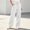 White, variant on Zylanna Women's Straight Leg Sweatpants with Pockets, Fall Winter Elastic Drawstring Waist Loose Fit Soft Breathable Casual Lounge Workout Trousers for Women Gray Size 2XL