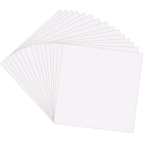 25 Pack 4 Mil Clear Mylar Stencil Sheets, 12" x 12" Blank Stencils