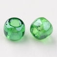 thumbnail image 2 of Round Glass Seed Beads Trans. Colours Lustered Green Size: 3mm in diameter hole: 1mm 1097pcs/50g, 2 of 3