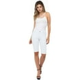 thumbnail image 4 of COUVER Women Ultra Stretchy Classic 5 Pocket Jeggings Bermuda Shorts White XL, 4 of 9