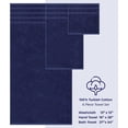 thumbnail image 3 of 2022 New Luxury Plush Bath Towels Set 6 Piece Towel Set for Bathroom & Kitchen, 2 Bath Towels, 2 Hand Towels & 2 Washcloths Navy Blue By TORUBIA, 3 of 4