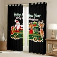 thumbnail image 2 of Feelyou Cartoon Santa Claus Curtains Pack of 2 (42x84 Each), Christmas Reindeer Curtains Blackout, Happy New Year Bedroom Curtains, Curtains and Drapes Home Decor, 2 of 5