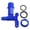 Blue, variant on Replacement IBC Water Butt Tap Plastic Adaptor Beer Home Rain Brew Tool Blue Smile Home