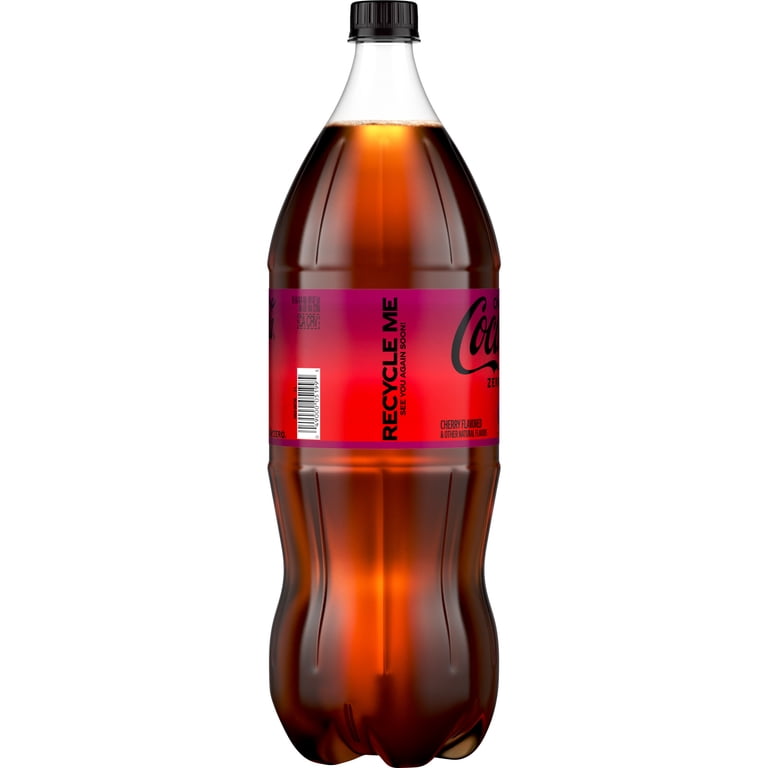 Coca-Cola Zero Sugar Cherry Sparkling Beverage, 2 Liter Bottle