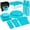 Blue, variant on Black Party Supplies Set Paper Plates Plastic Cups Forks Knives Spoons Napkins Tablecloth Serves 20 Guests Disposable Dinnerware Set of 222 Pieces, Complete Tableware for Party - By SparkSettings