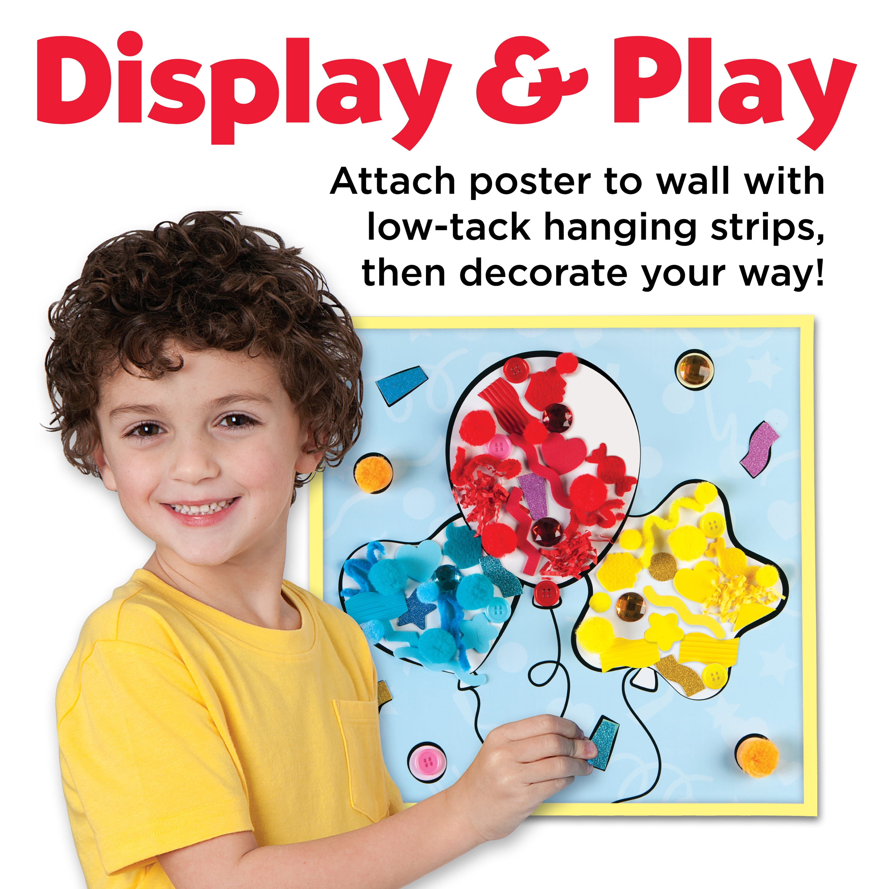 Creativity for Kids Sticky Wall Art Balloons- Child Sensory Activity for Boys and Girls Ages 3+