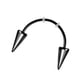 thumbnail image 1 of Colmillos de Joyería Hugo para decoración de Acero Inoxidable, adorno para Piercing, negro, 1 of 10