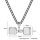 thumbnail image 4 of European And American Fashion Sports Fitness Dumbbell Titanium Steel Pendant Long Necklace Female Jewelry, 4 of 4