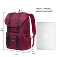 thumbnail image 2 of KAUKKO Mochila de viaje para computadora portátil, mochila para exteriores para computadora portátil de 15.6 pulgadas (18-rojo) KAUKKO EP5-18-maroon, 2 of 5