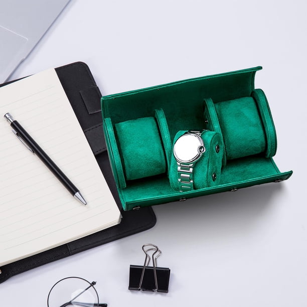 Estuche para relojes Perfecl organizador de relojes Retro resistente al agua verde 20x10x7cm